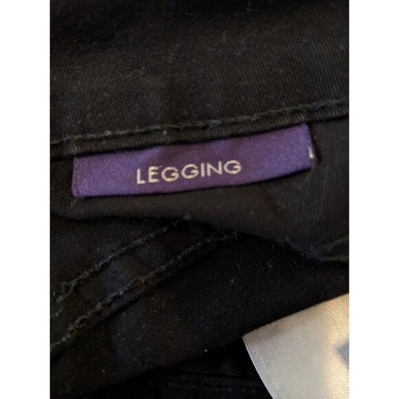 NYDJ Marilyn Straight Lift Tuck Womens Size 14 Jeans Black Stretch Ankle Zippers - Picture 6 of 7